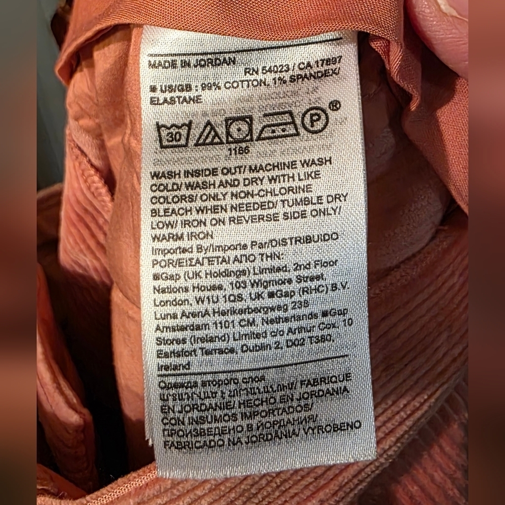 Banana Republic Rivoli Coral Corduroy Pants - Picture 7 of 7